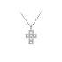 Cross with White Gold Zircons