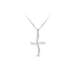 White Gold Cross with Zircons