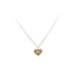Gold Heart Necklace with Love Inscription