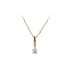 Gold Solitaire Necklace with Zircon