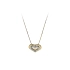 Gold Heart Necklace with Zirconias