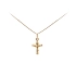 Gold Pendant Cross with Jesus Christ