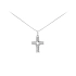 Pendant Cross with White Gold Zircons
