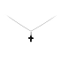 Gold Pendant Cross with Black Stone