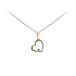 Gold Pendant Heart with Zircon