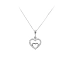 Pendant Heart with White Gold Zircons
