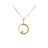 Gold Pendant with Zircon