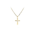 Gold Pendant Cross with Zircon