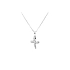 Pendant Cross with White Gold Zircons