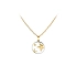 Star and Moon pendant made of Combined Gold