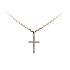 Gold Pendant Cross with Zircons
