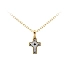 Pendant Cross of Combined Gold