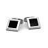 White Gold Onyx Studs
