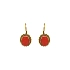Gold Earrings with Coral