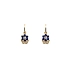 Golden Children's Earrings with Sapphires