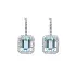 Zlaté Náušnice Crivelli s Akvamaríny a Diamanty