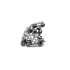 Gold Ring with Grey and White Diamonds