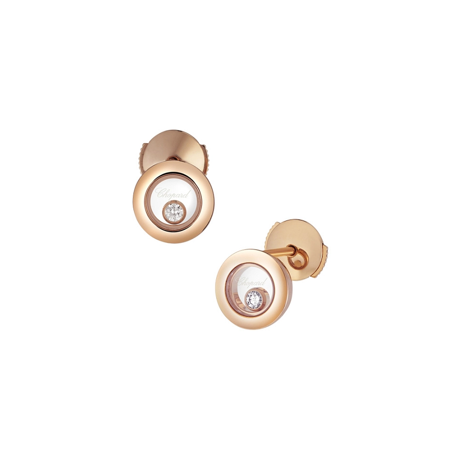 Gold Earrings Chopard Happy Diamonds 83A017-5001