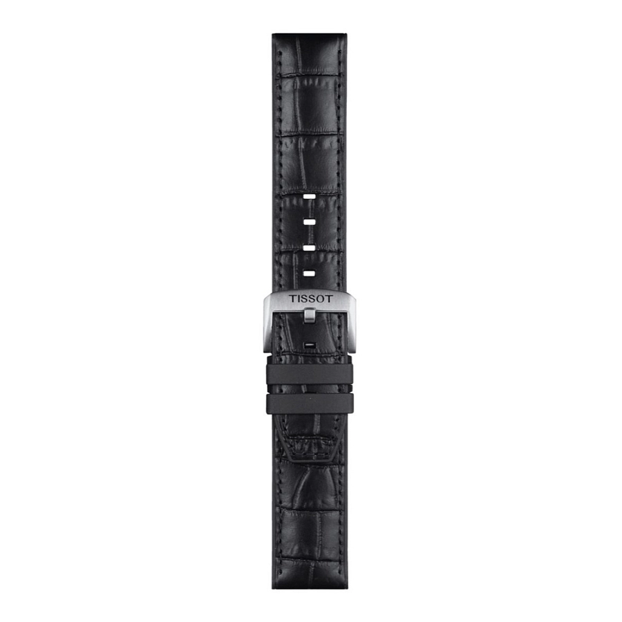 Tissot black rubber and leather strap 22 mm T852.046.761
