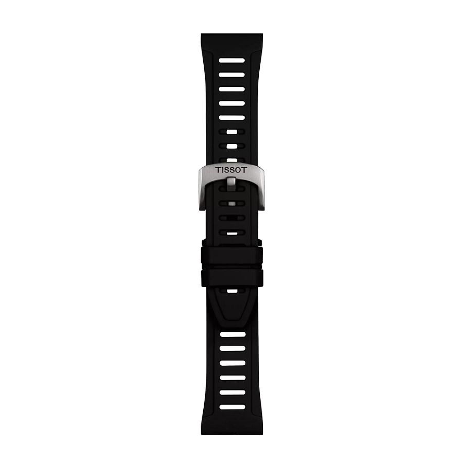 Чёрный силиконовый ремешок Tissot 21 мм SX T852.049.249