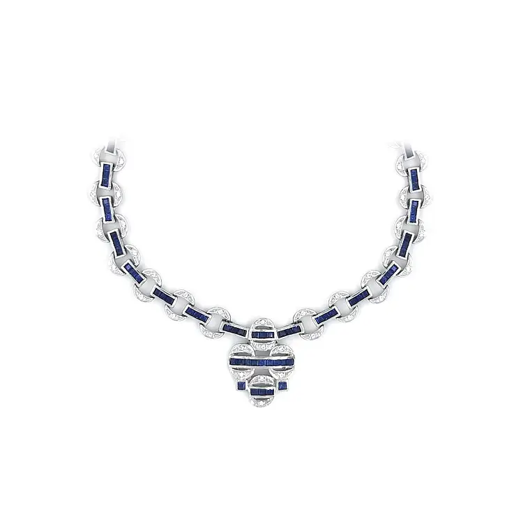 Náhrdelník z bílého zlata se Swarovski krystaly