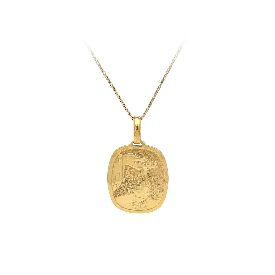 Posvátný křest – zlatý medailon víry a milosrdenstv