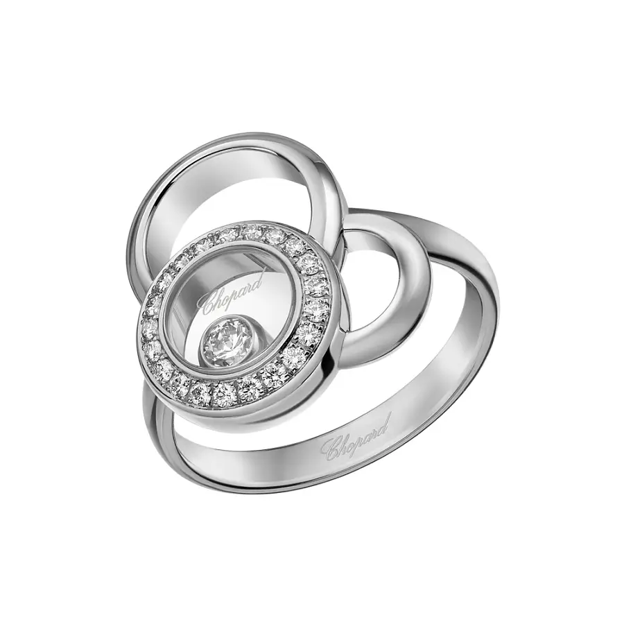 Gold Ring Chopard Happy Diamonds 829769-1011