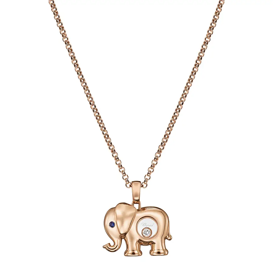 Gold Pendant Chopard Happy Diamonds Elephant 79A189-5001
