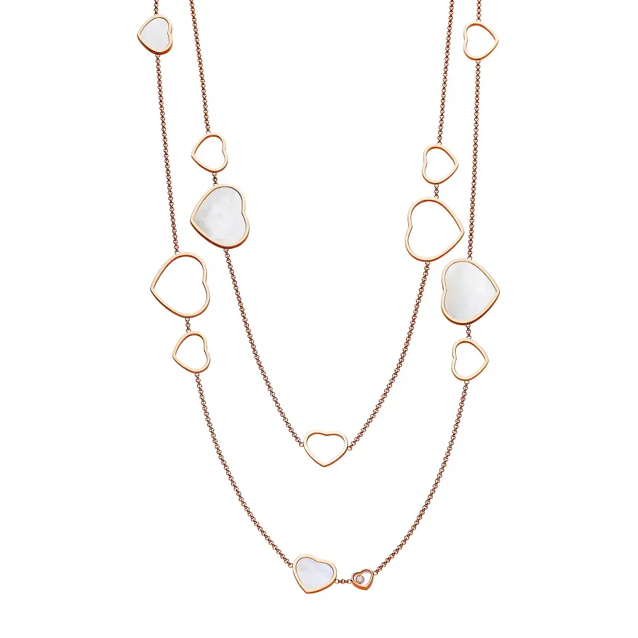 Gold Chopard Happy Hearts Necklace 817482-5301