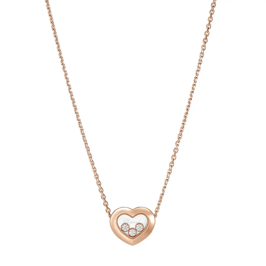 Gold Chopard Happy Diamonds Necklace 81A611-5001