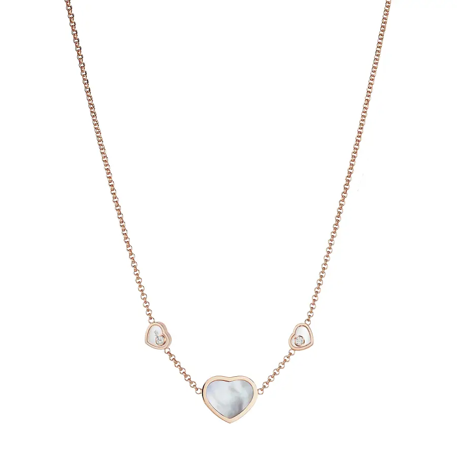 Zlatý Náhrdelník Chopard Happy Hearts 81A082-5301