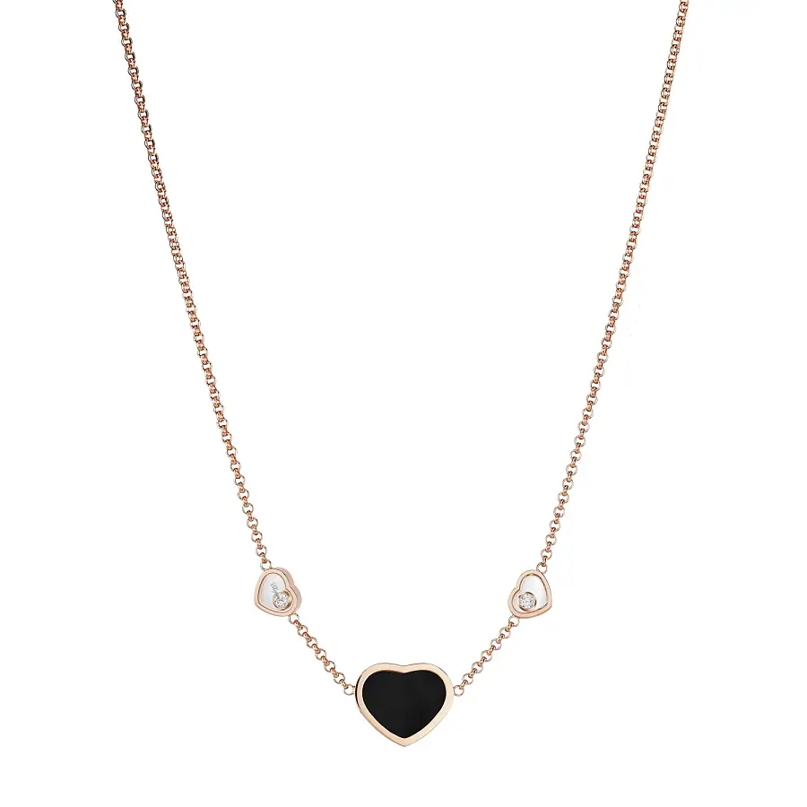 Zlatý Náhrdelník Chopard Happy Hearts 81A082-5201