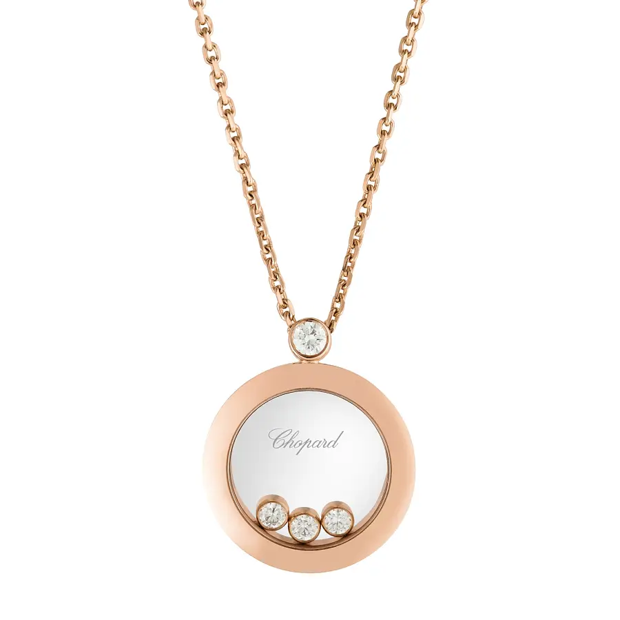 Gold Pendant Chopard Happy Diamonds 793929-5201