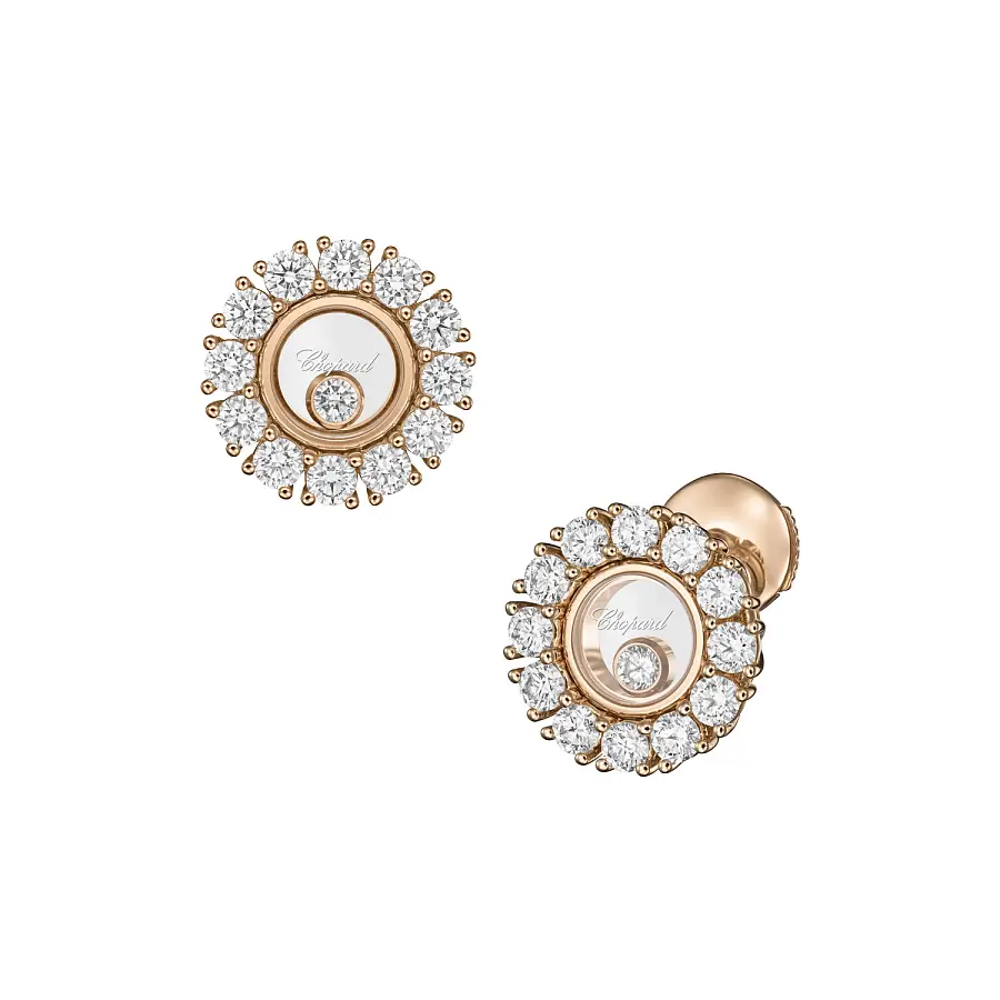 Zlaté Náušnice Chopard Happy Hearts 83A609-5001