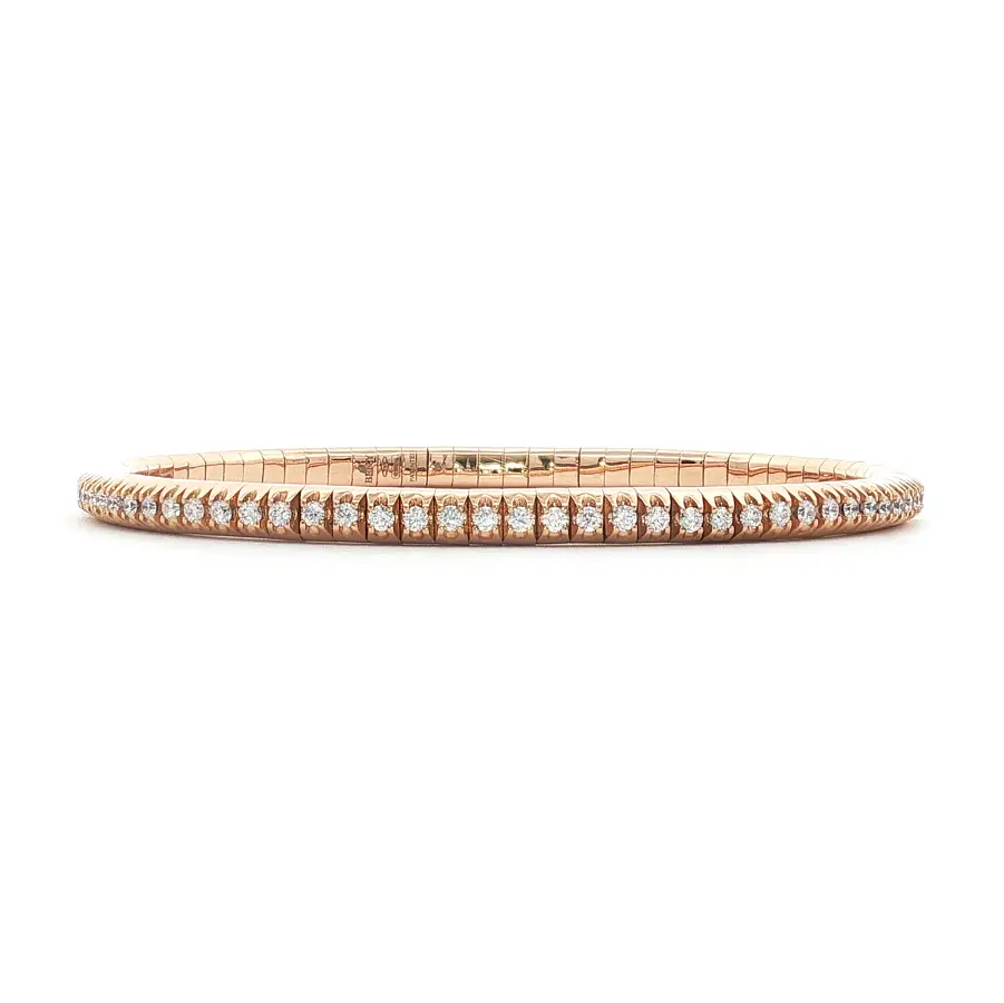 Tennis Bracelet in Rose Gold with Diamonds