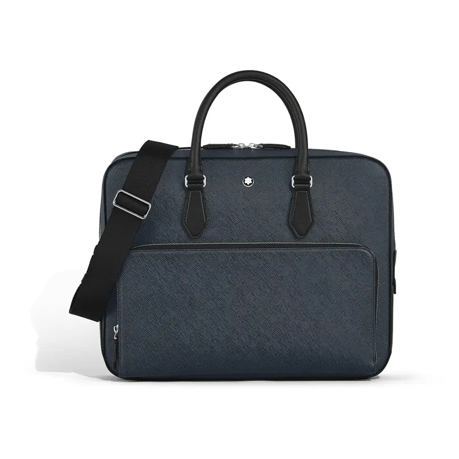 Montblanc Sartorial Medium Document Case Tweed Blue MB220332