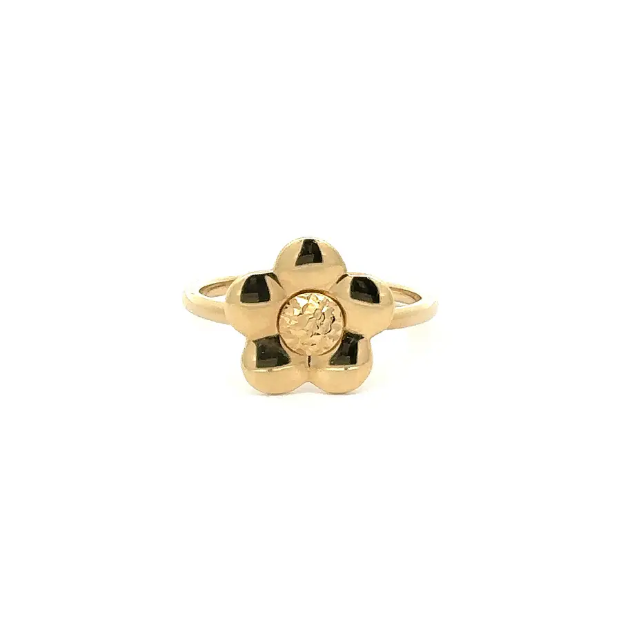 Gold Ring with Floral Motif