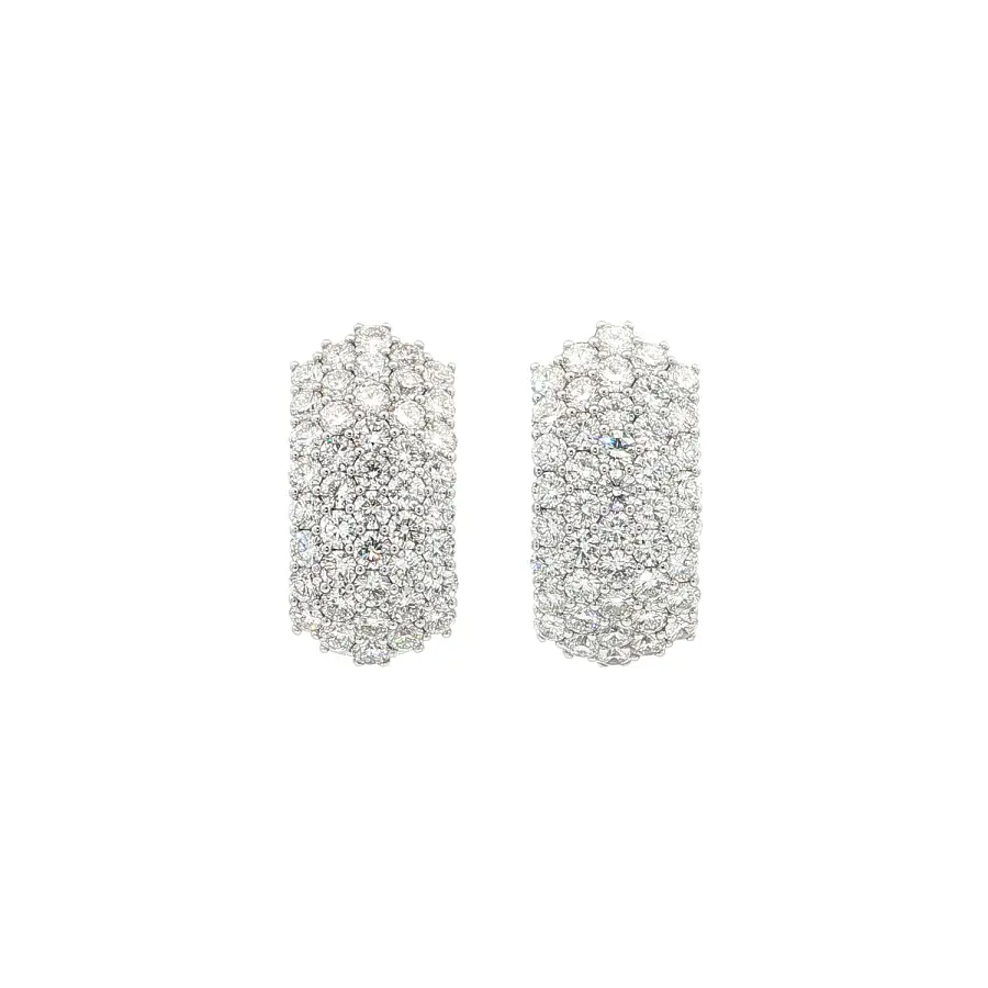 Gold Earrings with Diamonds