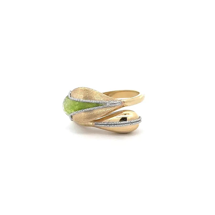 Gold Ring with Green Stone
