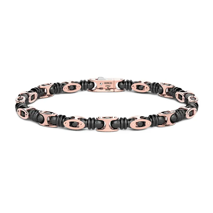 Zlatý náramek Zancan Ceramikgold KB050R-N