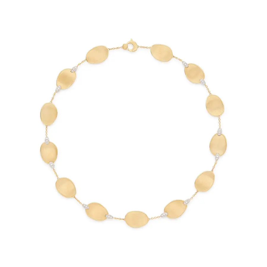 Gold Necklace Marco Bicego Lunaria Diamonds CB2099_B YW Q6