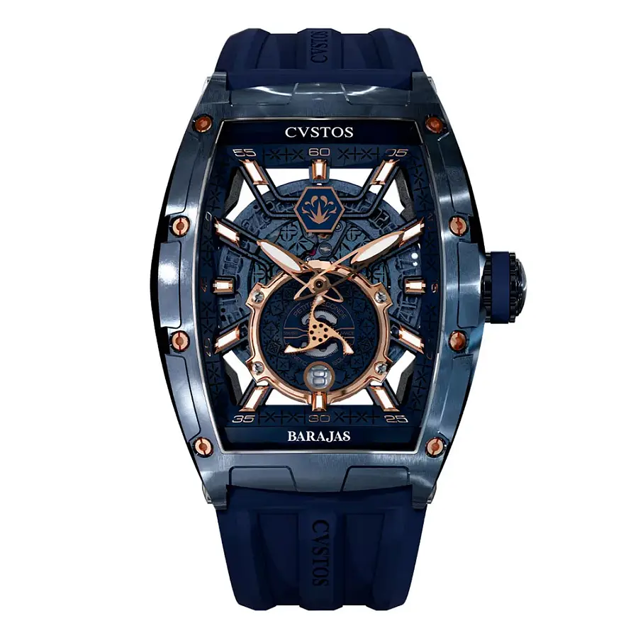 Đồng hồ Cvstos Challenge Jetliner PS/Blue Steel 5N Comp/Tequila Barajas A10103.4103001