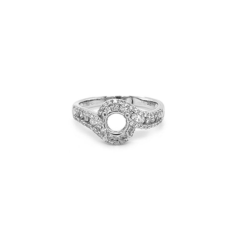 Ring with Individual Setting with Precious Stones According to Your Wish