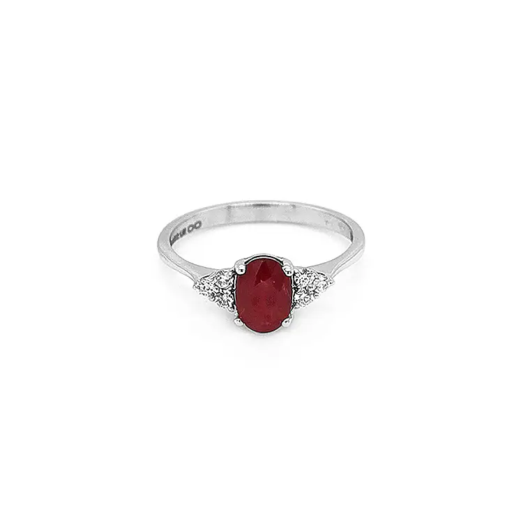 Zlatý Prsten s Rubínem a Diamanty