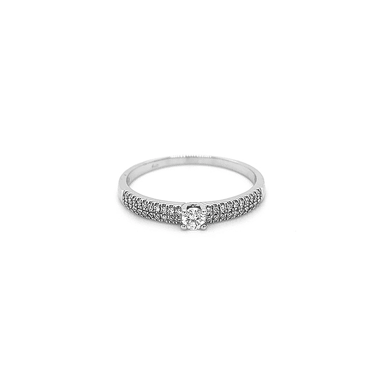 Zlatý Zásnubní Prsten s Diamanty
