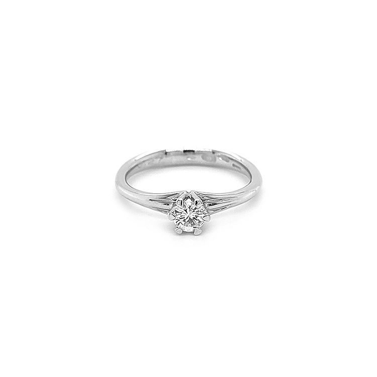 Gold Engagement Ring with Diamond