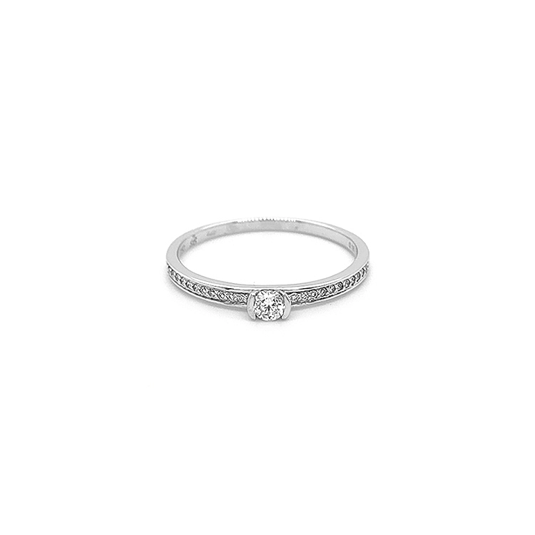 Zlatý Zásnubní Prsten s Diamanty
