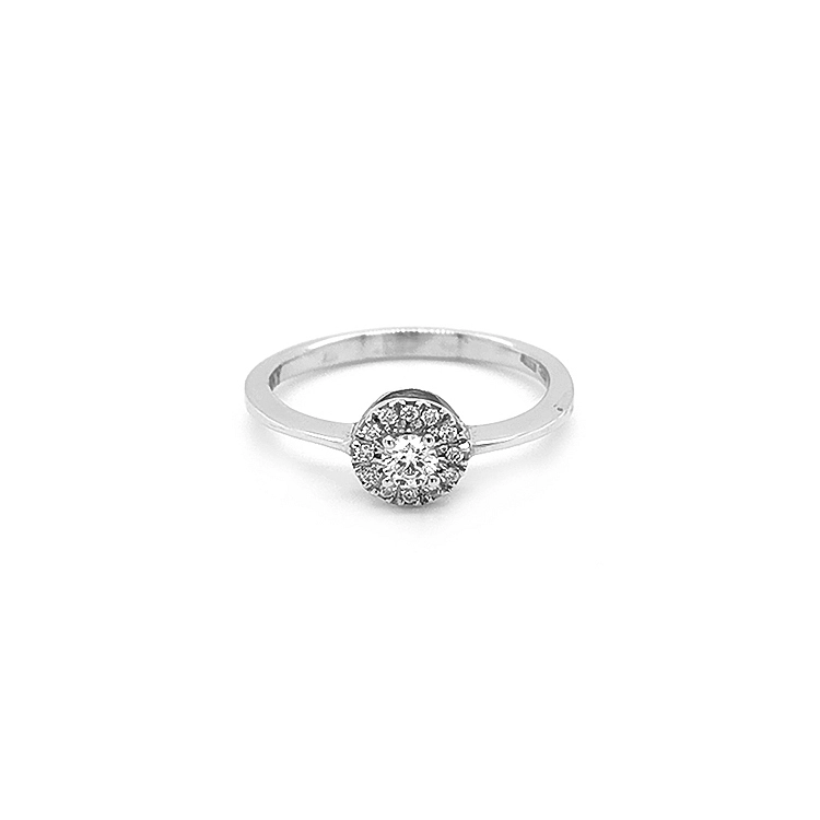 Zlatý Zásnubní Prsten s Diamanty