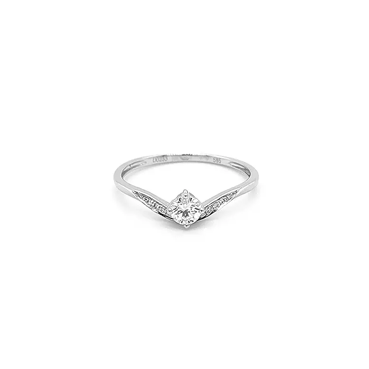 Zlatý Zásnubní Prsten s Diamanty