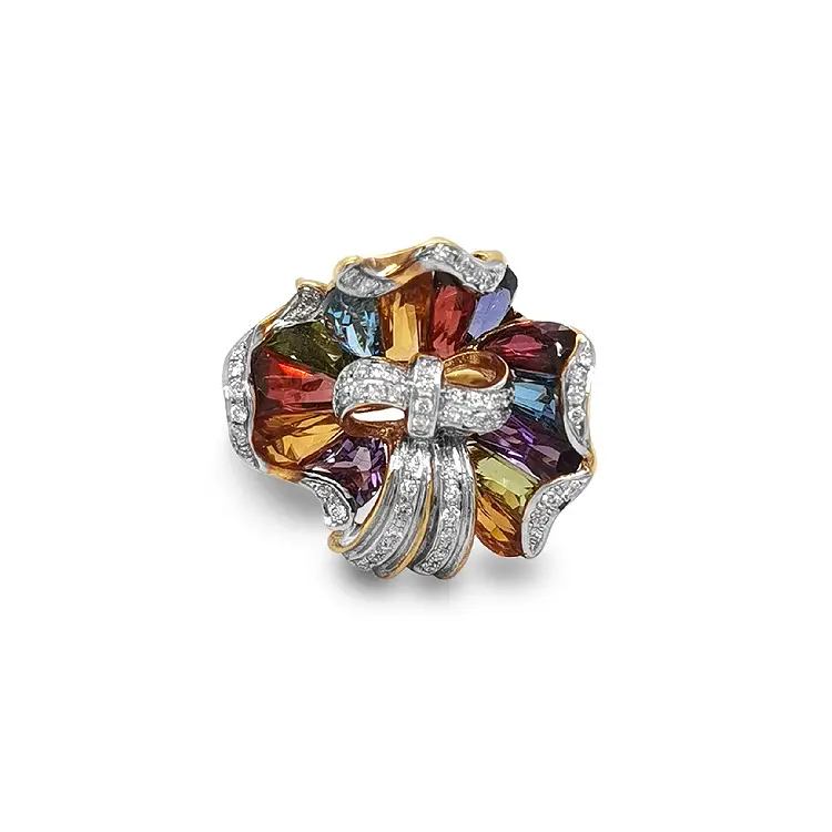 Zlatý Prsten Polodrahokamy a Diamanty